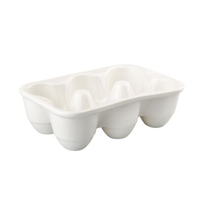 Talerz do jaj Wytłaczanka biały