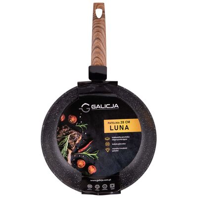 Patelnia nieprzywieralna Luna 28 cm czarny