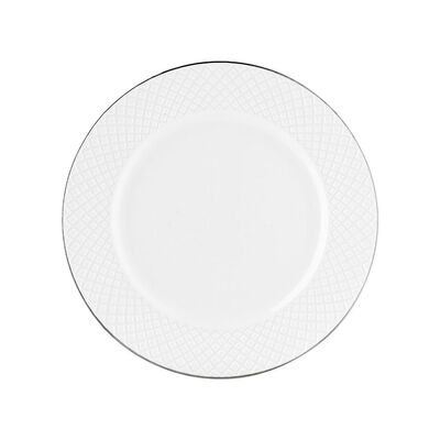 Talerz płytki Tiffany Platinium 27 cm biały