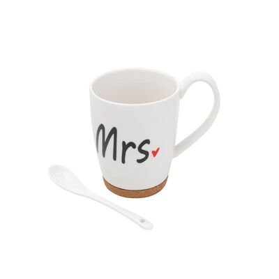 Kubek na korkowej podstawce MRS 320 ml biały