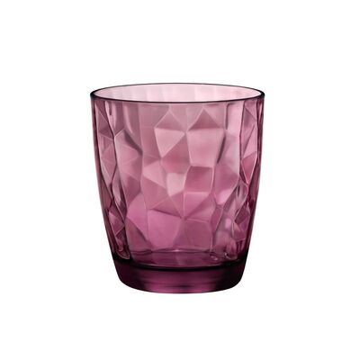 Szklanka Diamond do wody 300 ml fioletowy Bormioli