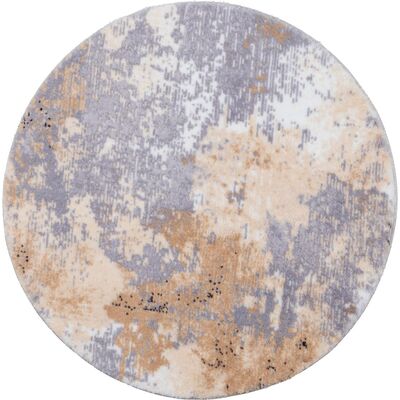 Dywan Loren Print 80 cm koło przecierka beżowy