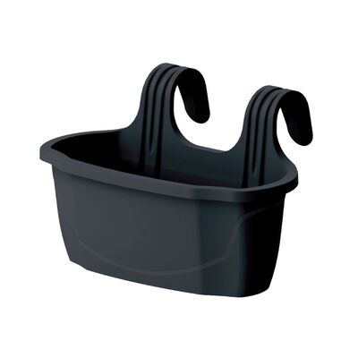 Doniczka balkonowa z uchwytem Nizza 38 cm antracytowy