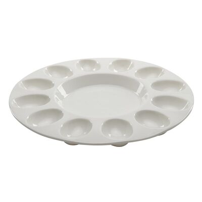 Talerz do jaj Premium biały