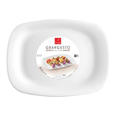 Talerz Grangusto BBQ 33 x 24 cm biały Borm