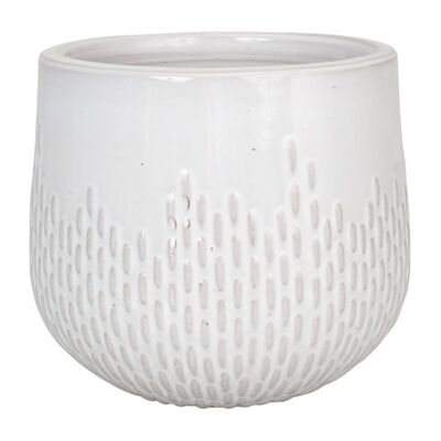 Donica szkliwo 37 x 31 cm mrozoodporna biały