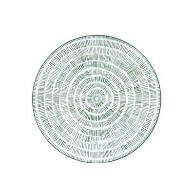 Talerz deserowy Fado 20 cm śnieżynka biały