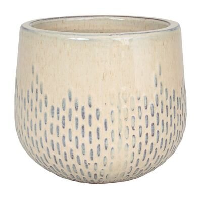 Donica szkliwo 37 x 31 mrozoodporna kremowy