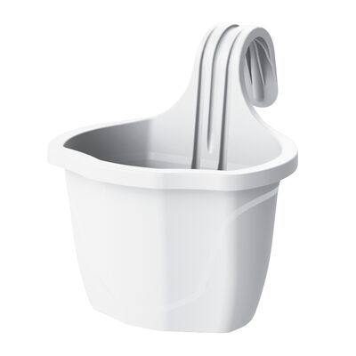 Doniczka balkonowa z uchwytem Nizza 23 cmbiały