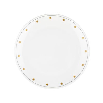 Talerz płytki Mystic gwiazdki 26,5 cm biały