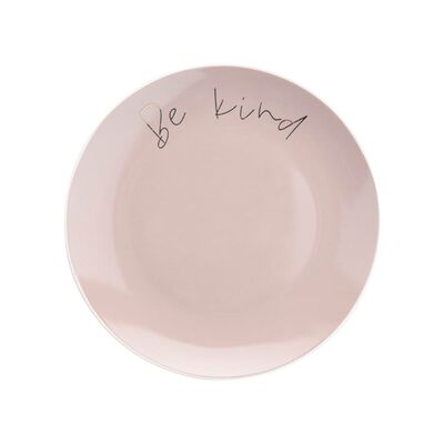 Talerz deserowy Bratki 20 cm różowy