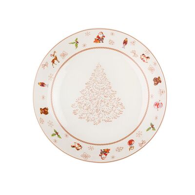 Talerz głęboki Winter Fun 20,5 cm świąteczny wielokolorowy