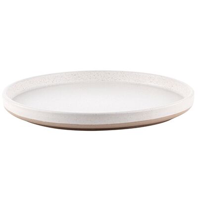 Talerz płytki Lila 26,5 cm nakrapiany biały