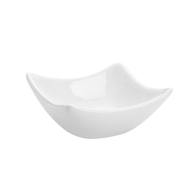 Komplet 4 salaterek Adria kwadrat biały