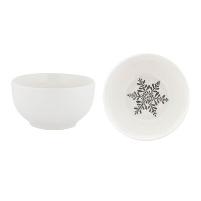 Salaterka Elsa śnieżynka 13 cm biały
