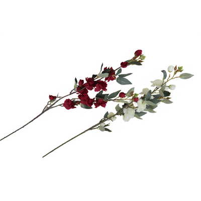 Gałązka kwitnącej wiśni 90 cm mix kolorów