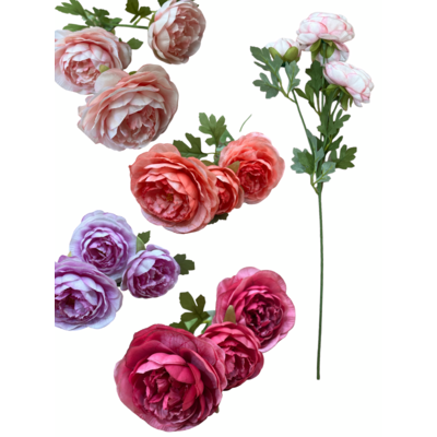 Piwonia 3 główki 65 x 15 cm mix