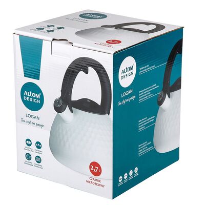 Czajnik nierdzewny Logan 2,7 l biały