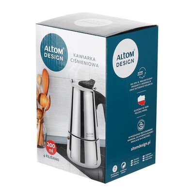 Kawiarka stalowa 200 ml na 4 filiżanki srebrny