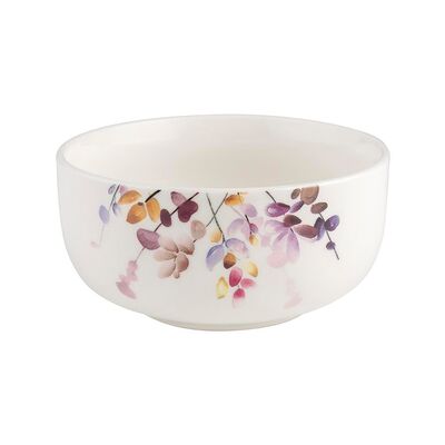 Salaterka Japandi 15 cm kwiaty biały