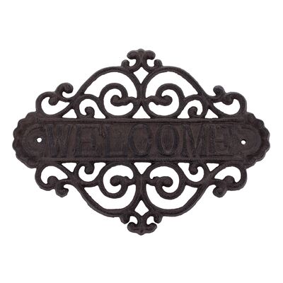 Tabliczka ozdobna Welcome 27 x 20 cm brązowo-czarny