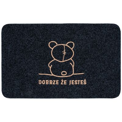Wycieraczka At Home 40 x 60 cm Dobrze że jesteś antracyt