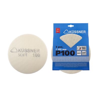 Siatka ścierna SOFT rzep 225 mm P100 3 sztuki