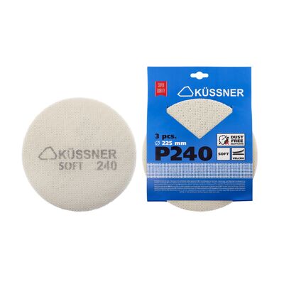 Siatka ścierna SOFT rzep 225 mm P240 3 sztuki