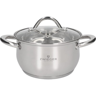 Zestaw 3 garnków z pokrywkami 1,8 l + 2,5 l +5,6 l Virtu srebrny Zwieger