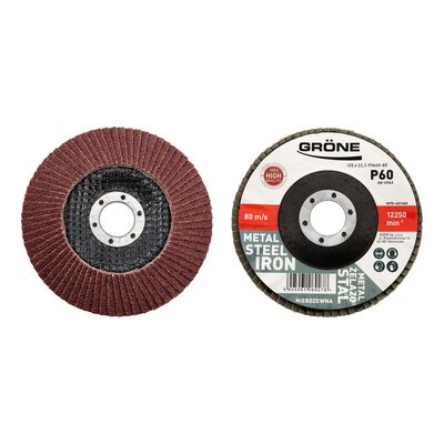 Ściernica lamelowa P60 125 x 22,3 mm aluminium brąz Gröne