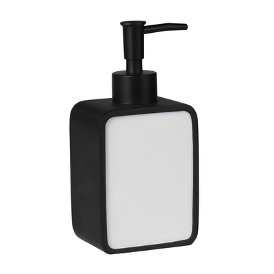 Dozownik mydła Classy 8 x 6 x 17 cm biało-czarny