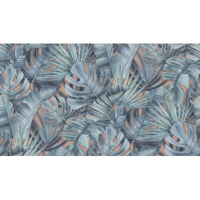 Tapeta flizelinowa Expansio zielone liście wielokolorowy