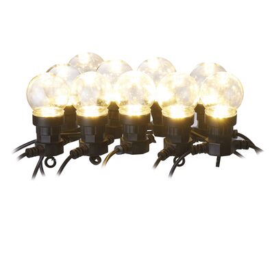 Girlanda łańcuch party 10 x 5 LED przeźroczyste 5 m ciepła biel IP44