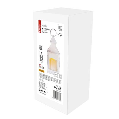 Lampion LED świeczka biały 24 cm 3 x AAA vintage IP20 timer