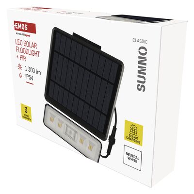 Naświetlacz LED garden sunno solarny z pir 1300 lm neutralna biel