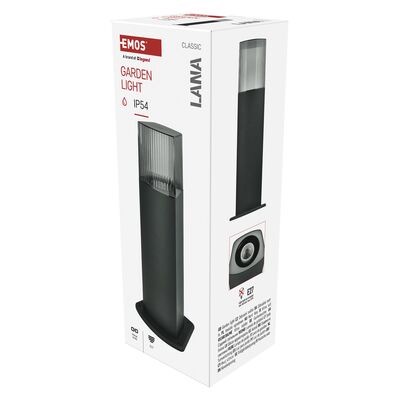 Słupek oświetleniowy garden lana 45 cm na żarówkę E27 max 25 W IP54