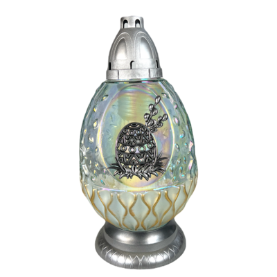 Znicz szklany wielkanocny pisanka 35 cm 66 h mix