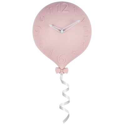 Zegar ścienny Baloni 30 x 25 x 6 cm różowy