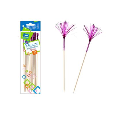 Patyczki do przekąsek Palms Simplet Solutions 12 sztuk 15 cm fioletowy