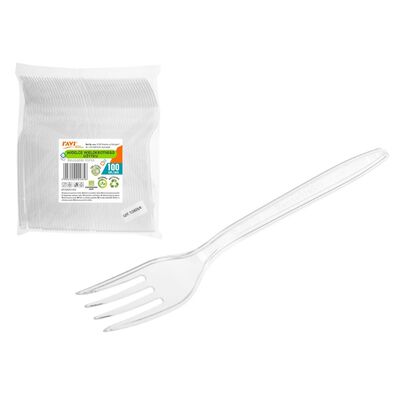 Widelce Simple Solution wielokrotnego użytku 100 sztuk transparentny