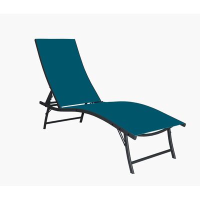 Leżanka 183/149 x 54,5 x 48/99 cm turkus