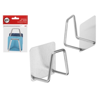 Wieszaki 2 sztuki 5 x 5 x 3,5 cm srebrny