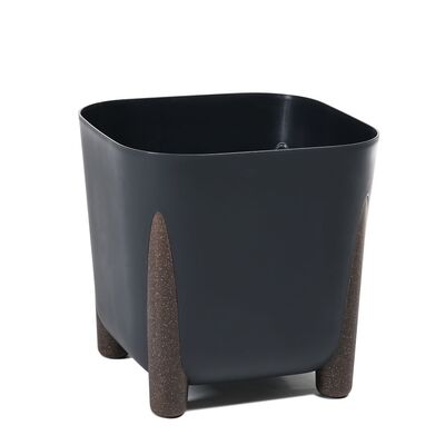 Donica kwadratowa Frida Eco Recycled 29 x 29 cm beton czarny
