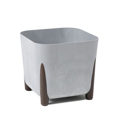 Donica kwadratowa Frida Eco Recycled 29 x 29 cm beton szary