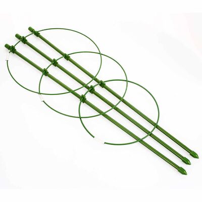 Podpora ogrodowa do roślin pierścieniowa 100 cm zielona