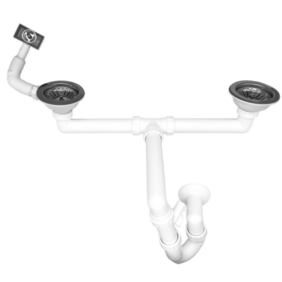 Syfon zlewozmywakowy podwójny sitko 3,5