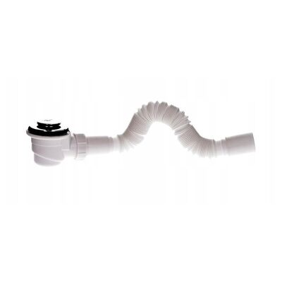 Syfon rurowy do głębokiego brodzika z click clackiem metalowym