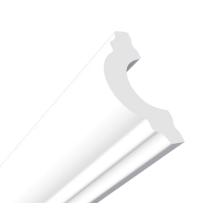 Listwa ścienna dekoracyjna 200 x 3,8 x 1,8 m biały HomeMe