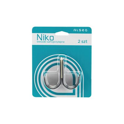 Wieszaki samoprzylepne Niko 2 sztuki czarny