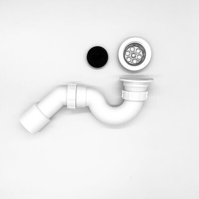 Syfon brodzikowy z sitkiem metalowym TYP-2 rurowy